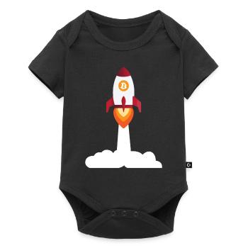 Bitcoin Rocket - Bitcoins de crypto-monnaie - Body à manches courtes Premium Bébé - noir - Devant