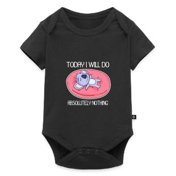 Koala saying funny lazy relax - Baby Premium short-sleeve bodysuit - black - Front