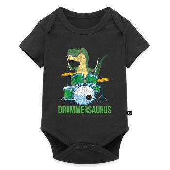 Drums T-Rex - Baby Premium short-sleeve bodysuit - black - Front