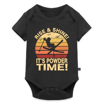 Skier freestyle skiing winter sports skiing saying - Baby Premium short-sleeve bodysuit - black - Front