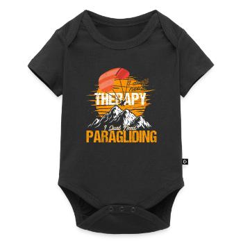 Paragliding paraglider paragliding gift - Baby Premium short-sleeve bodysuit - black - Front