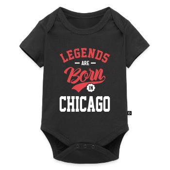 Legends Are Born In Chicago - Baby Premium short-sleeve bodysuit - black - Front