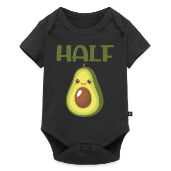 Avocat à moitié drôle correspondant aux couples Saint Valentin - Body à manches courtes Premium Bébé - noir - Devant