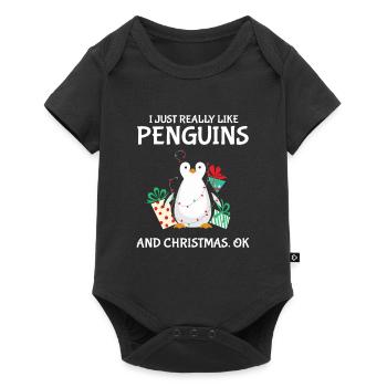 I Just Really Like Penguins And Christmas Ok - Baby Premium short-sleeve bodysuit - black - Front