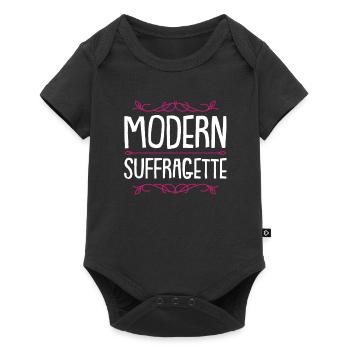 Feministin Frauenrechte Spruch - Baby Premium Kurzarmbody - Schwarz - Vorne