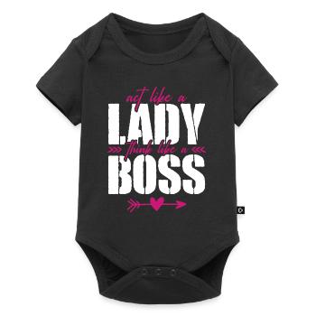 Patronne des droits des femmes - Body à manches courtes Premium Bébé - noir - Devant