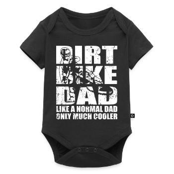 Motocross Dirt Bike Dad Motorcycle Dad - Baby Premium short-sleeve bodysuit - black - Front