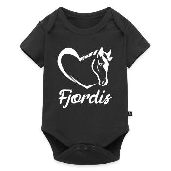 Cheval Fjord - Fjordi avec un coeur - Body à manches courtes Premium Bébé - noir - Devant