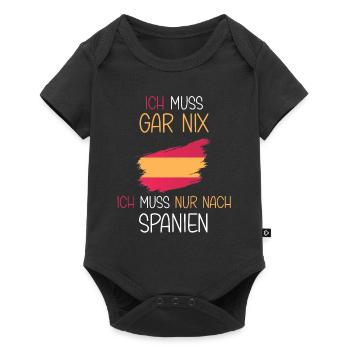 Ich muss nach Spanien - Camper Urlaubs - Baby Premium Kurzarmbody - Schwarz - Vorne