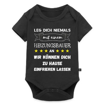 Heizungsbauer Anlagenmechaniker Sanitär Geschenke - Baby Premium Kurzarmbody - Schwarz - Vorne