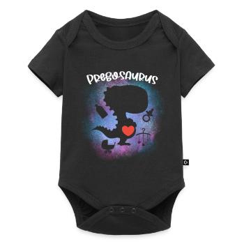 Pregosaurus Pregnancy Announcement - Baby Premium short-sleeve bodysuit - black - Front