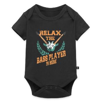 bass player - Baby Premium short-sleeve bodysuit - black - Front