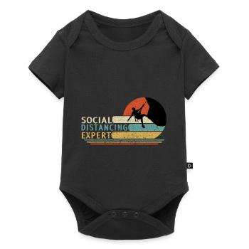 Funny Rock Climbing Social Distancing Expert - Body à manches courtes Premium Bébé - noir - Devant