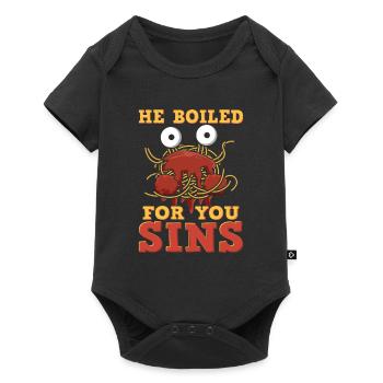 Flying spaghetti monster - Baby Premium short-sleeve bodysuit - black - Front