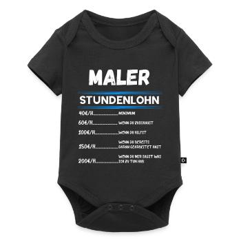 Maler Und Lackierer Weißer Malermeister Geschenke - Baby Premium Kurzarmbody - Schwarz - Vorne