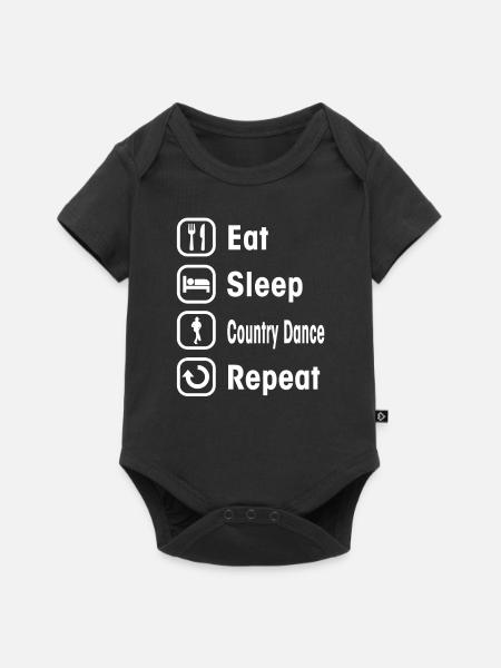 country dance - Baby Premium Kurzarmbody - Schwarz