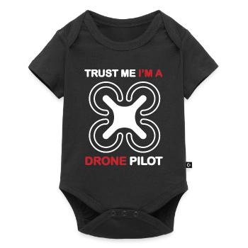 Drôle de pilote de drone - Body à manches courtes Premium Bébé - noir - Devant