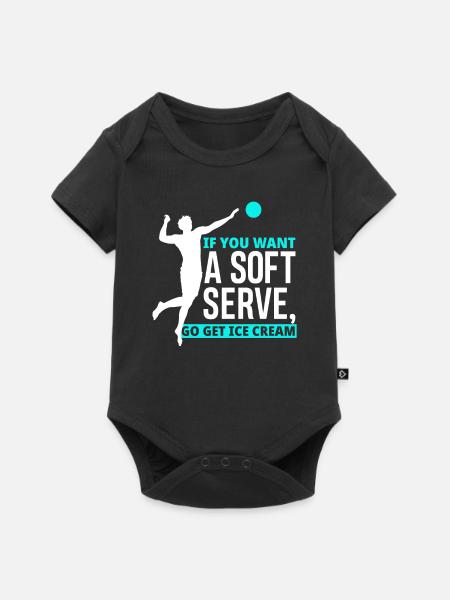 Volleyball Leidenschaft Geschenkidee - Baby Premium Kurzarmbody - Schwarz