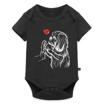 Shih Tzu amour propriétaire de chien cadeau - Body à manches courtes Premium Bébé - noir - Devant