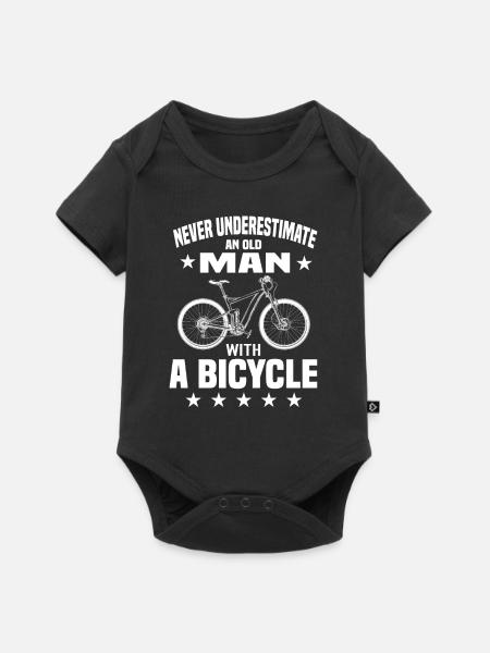 Alter Mann Fahrrad - Baby Premium Kurzarmbody - Schwarz
