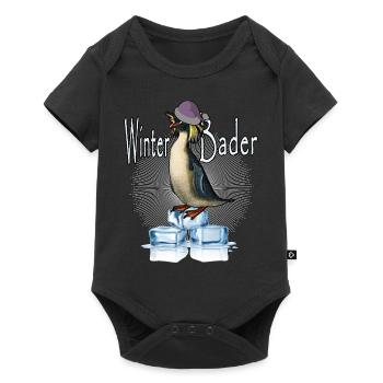 ice bathing ice bathing winter bathing bobble hat cold ice - Baby Premium short-sleeve bodysuit - black - Front