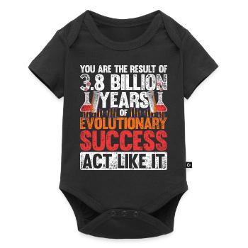 Biologie Evolution - Baby Premium Kurzarmbody - Schwarz - Vorne