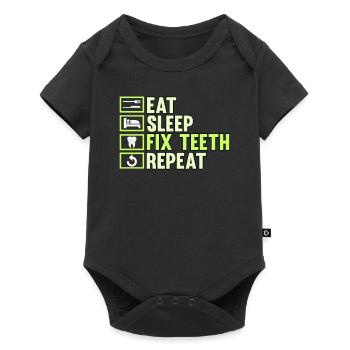 Dentiste dents soins dentaires cadeau drôle - Body à manches courtes Premium Bébé - noir - Devant