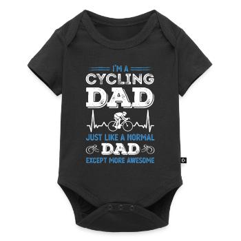 Fantastisches Radfahrer-Papa-lustiges Radfahrer-Geschenk - Baby Premium Kurzarmbody - Schwarz - Vorne