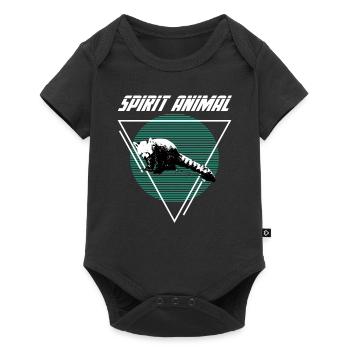 Red panda - Baby Premium short-sleeve bodysuit - black - Front