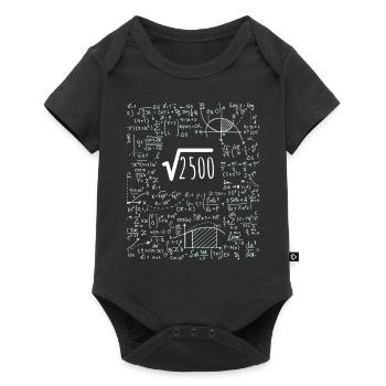 50th Birthday Square Root Of 2500: 50 Years Old - Baby Premium short-sleeve bodysuit - black - Front