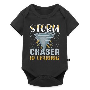 Storm chaser in training Shirt pour tornado chaser - Body à manches courtes Premium Bébé - noir - Devant