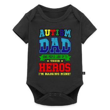AUTIST DAD World Autism Day Gift Autistic - Baby Premium short-sleeve bodysuit - black - Front