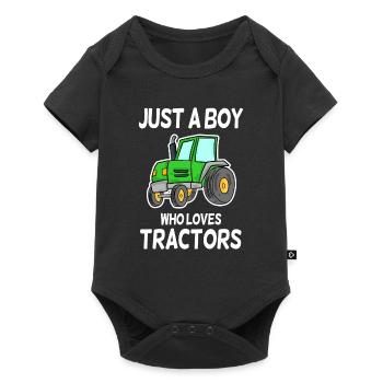 Tractor love tractors saying - Baby Premium short-sleeve bodysuit - black - Front