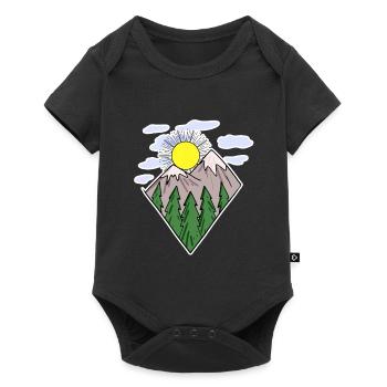Randonneur en montagne - Body à manches courtes Premium Bébé - noir - Devant