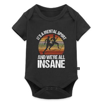 Läufer We're All Insane Joggen und Laufen - Baby Premium Kurzarmbody - Schwarz - Vorne