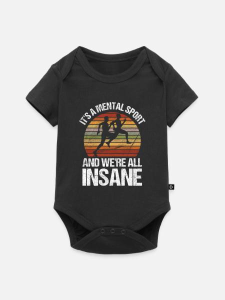 Läufer We're All Insane Joggen und Laufen - Premium kortærmet baby-body  - sort