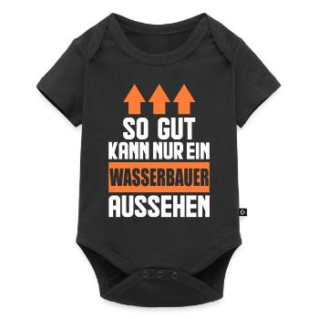 So gut kann nur ein Wasserbauer aussehen - Baby Premium Kurzarmbody - Schwarz - Vorne