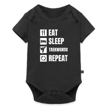 Taekwondo Dad Eat Sleep Repeat Gift - Body à manches courtes Premium Bébé - noir - Devant