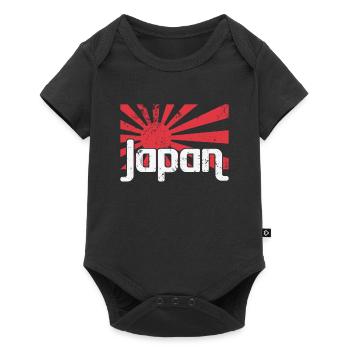 Japan Flagge aufgehende Sonne - Baby Premium Kurzarmbody - Schwarz - Vorne