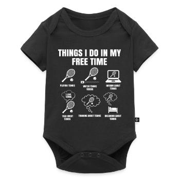Things I Do In My Free Time Tennis - Baby Premium short-sleeve bodysuit - black - Front