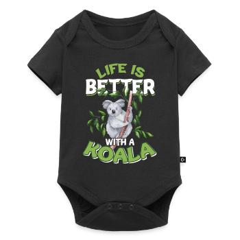 Koala bear - Baby Premium short-sleeve bodysuit - black - Front