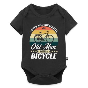 Cyclist bicycle cycling cycling - Baby Premium short-sleeve bodysuit - black - Front