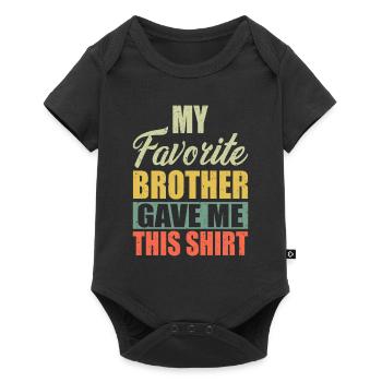 Cadeau soeur meilleur frère soeur - Body à manches courtes Premium Bébé - noir - Devant