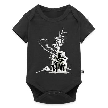 Japan Asia Bamboo Sun Kanji simple nature - Baby Premium short-sleeve bodysuit - black - Front