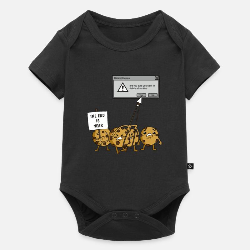 Slet alle cookies Sjov computerprogrammerer - Premium kortærmet baby-body  - sort