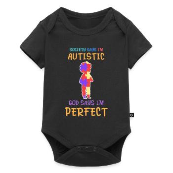 Autismus Kinder Bewusstsein Asperger Kind Autist - Baby Premium Kurzarmbody - Schwarz - Vorne