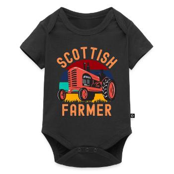 Scottish Farmer On Tractor - Baby Premium short-sleeve bodysuit - black - Front