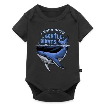 Baleine Natation Cadeau de plongée pour plongeurs Scuba - Body à manches courtes Premium Bébé - noir - Devant