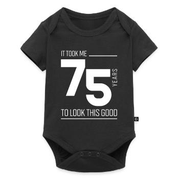 Il m’a fallu 75 ans pour regarder ce bien - 75e Naissance - Body à manches courtes Premium Bébé - noir - Devant