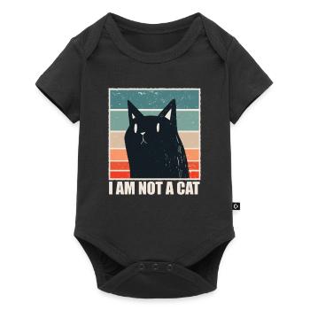Funny Meme for I am not a Cat - Baby Premium short-sleeve bodysuit - black - Front